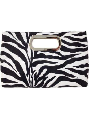 Chic Zebra Print Top Handle Clutch Bag - Stylish Evening Purse for Women